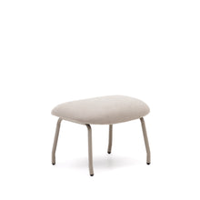 Load image into Gallery viewer, Belina beige chenille footrest in steel with beige finish FSC 100%
