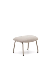 Load image into Gallery viewer, Belina beige chenille footrest in steel with beige finish FSC 100% - image 2