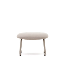 Load image into Gallery viewer, Belina beige chenille footrest in steel with beige finish FSC 100% - image 3