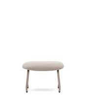 Load image into Gallery viewer, Belina beige chenille footrest in steel with beige finish FSC 100% - image 4