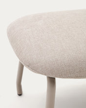 Load image into Gallery viewer, Belina beige chenille footrest in steel with beige finish FSC 100% - image 6