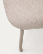 Load image into Gallery viewer, Belina beige chenille footrest in steel with beige finish FSC 100% - image 7