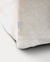 Load image into Gallery viewer, Zenira beige cotton and linen footrest cover 90 x 90cm - image 6