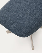 Load image into Gallery viewer, Jaspe swivel footrest in blue and metal with a grey finish FSC™ 100%. - image 5