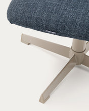 Load image into Gallery viewer, Jaspe swivel footrest in blue and metal with a grey finish FSC™ 100%. - image 6