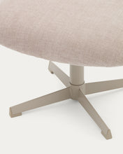Load image into Gallery viewer, Jaspe swivel footrest in beige and metal with a grey finish FSC™ 100%. - image 10