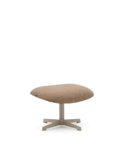 Load image into Gallery viewer, Jaspe swivel footrest in light brown and metal with a grey finish FSC™ 100%. - image 2