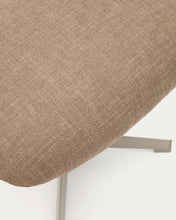 Load image into Gallery viewer, Jaspe swivel footrest in light brown and metal with a grey finish FSC™ 100%. - image 9