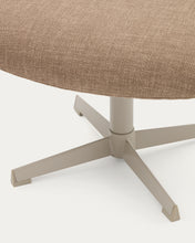 Load image into Gallery viewer, Jaspe swivel footrest in light brown and metal with a grey finish FSC™ 100%. - image 10