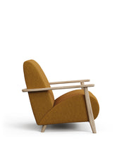 Load image into Gallery viewer, Meghan armchair in mustard bouclé and solid ash wood with natural finish FSC Mix Credit - image 2