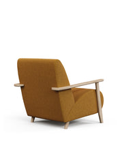 Load image into Gallery viewer, Meghan armchair in mustard bouclé and solid ash wood with natural finish FSC Mix Credit - image 3