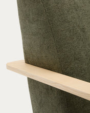 Load image into Gallery viewer, Meghan armchair in green chenille and with solid beech wood in a natural finish FSC Mix Credit - image 15
