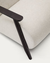 Load image into Gallery viewer, Meghan armchair in pearl chenille and with solid beech wood in a wenge finish FSC Mix Credit - image 11