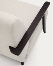 Load image into Gallery viewer, Meghan armchair in pearl chenille and with solid beech wood in a wenge finish FSC Mix Credit - image 13
