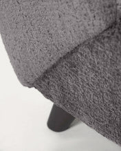 Load image into Gallery viewer, Meghan armchair in grey chenille and wood with wenge finish - image 10