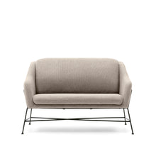 Load image into Gallery viewer, Brida 2-seater sofa in beige and steel legs with black finish, 128 cm - image 4