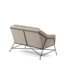 Load image into Gallery viewer, Brida 2-seater sofa in beige and steel legs with black finish, 128 cm - image 6
