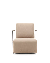 Load image into Gallery viewer, Gamer beige armchair with metal in a matte black painted finish - image 4