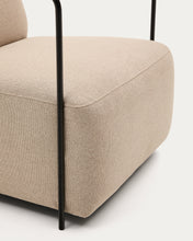 Load image into Gallery viewer, Gamer beige armchair with metal in a matte black painted finish - image 7