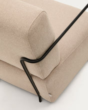 Load image into Gallery viewer, Gamer beige armchair with metal in a matte black painted finish - image 8