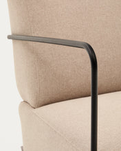 Load image into Gallery viewer, Gamer beige armchair with metal in a matte black painted finish - image 9