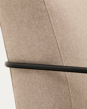 Load image into Gallery viewer, Gamer beige armchair with metal in a matte black painted finish - image 10