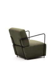 Load image into Gallery viewer, Gamer green armchair with metal in a black matte painted finish - image 3