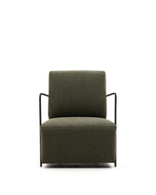Load image into Gallery viewer, Gamer green armchair with metal in a black matte painted finish - image 4