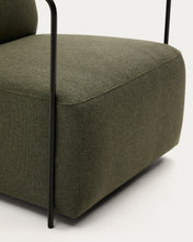 Load image into Gallery viewer, Gamer green armchair with metal in a black matte painted finish - image 7