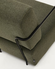 Load image into Gallery viewer, Gamer green armchair with metal in a black matte painted finish - image 8