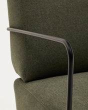 Load image into Gallery viewer, Gamer green armchair with metal in a black matte painted finish - image 9