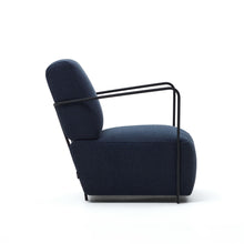 Load image into Gallery viewer, Gamer armchair in blue and metal with black finish - image 5