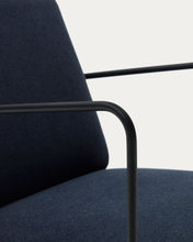 Load image into Gallery viewer, Gamer armchair in blue and metal with black finish - image 9