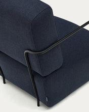 Load image into Gallery viewer, Gamer armchair in blue and metal with black finish - image 10