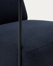 Load image into Gallery viewer, Gamer armchair in blue and metal with black finish - image 11