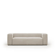 Load image into Gallery viewer, Blok 3-seater beige chenille sofa 240cm FSC Mix Credit - image 2