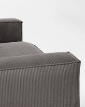 Load image into Gallery viewer, Blok 3 seater sofa in grey wide seam corduroy, 240 cm - image 9
