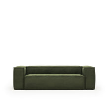 Load image into Gallery viewer, Blok 3-seater sofa in green thick corduroy 240cm FSC Mix Credit
