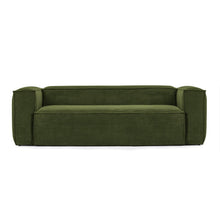 Load image into Gallery viewer, Blok 3-seater sofa in green thick corduroy 240cm FSC Mix Credit - image 3