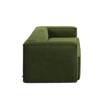 Load image into Gallery viewer, Blok 3-seater sofa in green thick corduroy 240cm FSC Mix Credit - image 4