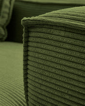 Load image into Gallery viewer, Blok 3-seater sofa in green thick corduroy 240cm FSC Mix Credit - image 9