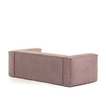 Load image into Gallery viewer, Blok 3-seater sofa in pink thick corduroy 240cm FSC Mix Credit - image 7