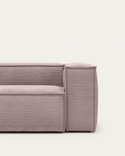 Load image into Gallery viewer, Blok 3-seater sofa in pink thick corduroy 240cm FSC Mix Credit - image 12