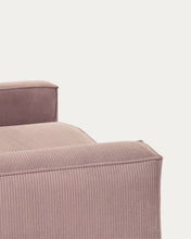 Load image into Gallery viewer, Blok 3-seater sofa in pink thick corduroy 240cm FSC Mix Credit - image 13