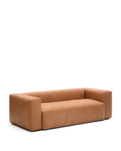 Load image into Gallery viewer, Blok brown leather 3-seater sofa 240 cm - image 2