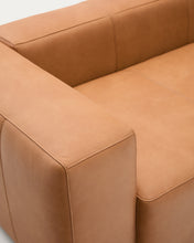 Load image into Gallery viewer, Blok brown leather 3-seater sofa 240 cm - image 6