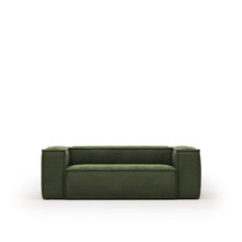 Load image into Gallery viewer, Blok 2-seater sofa in green thick corduroy 210cm FSC Mix Credit - image 2