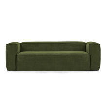 Load image into Gallery viewer, Blok 2-seater sofa in green thick corduroy 210cm FSC Mix Credit - image 3