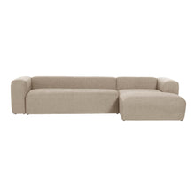 Load image into Gallery viewer, Blok 4-seater beige chenille right chaise longue sofa 330cm FSC Mix Credit - image 3