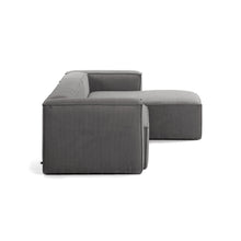 Load image into Gallery viewer, Blok 4-seater right chaise longue sofa in grey thick corduroy 330cm FSC Mix Credit - image 4